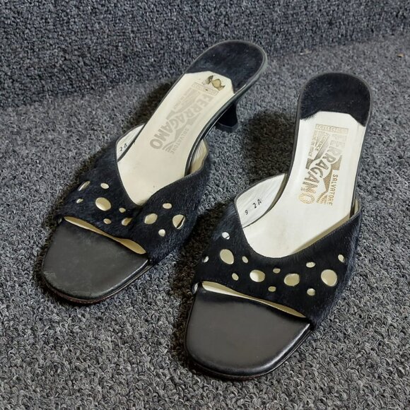 Salvatore Ferragamo Pony-style Calfskin Mules - Picture 1 of 16